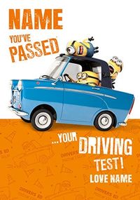 Despicable Me - Passed Your Driving Test Personalised Card
