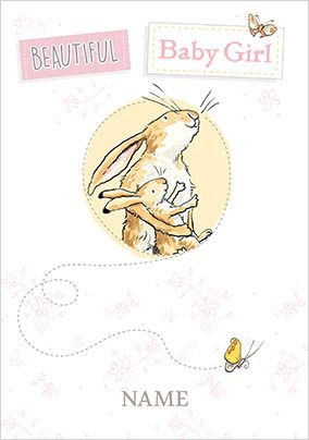 Guess How Much I Love You New Baby Girl Personalised Card Funky Pigeon Guess How Much I Love You New Baby Girl Personalised Card Funky Pigeon