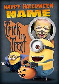 Tap to view Happy Halloween Minions Photo Card