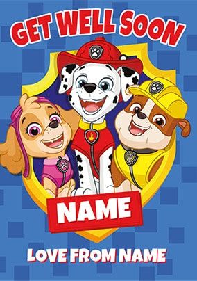 Paw Patrol Get Well Soon Card | Funky Pigeon