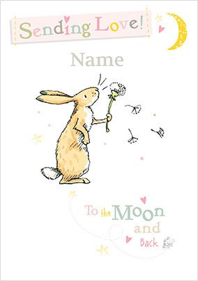 Sending Love to the Moon and Back Personalised Card