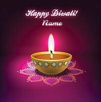 Diwali - Purple Diya Candle
