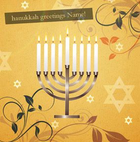 Hanukkah Greeting - Classic Hanukiah