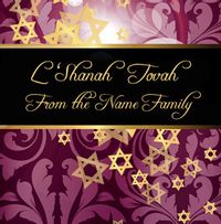 Tap to view L'Shanah Tovah - Purple & Gold