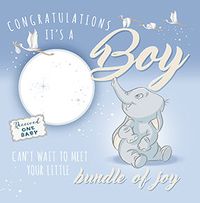 Tap to view Dumbo It's a Boy New Baby Card