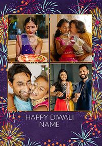 Tap to view Happy Diwali Four Photo Card