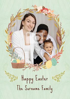 Happy Easter Family Photo Card