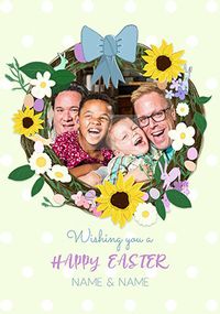 Happy Easter Wreath Photo Card