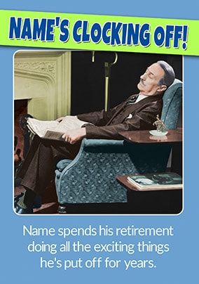 Clocking Off Personalised Retirement Card