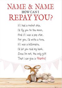 Tap to view Thank You Poem personalised Card