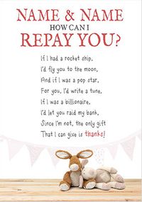 Tap to view Thank You Poem personalised Card