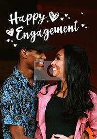 Happy Engagement Photo Upload Card