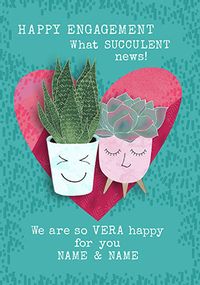 Succulent News Personalised Card