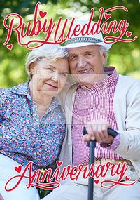 Tap to view Essentials - Anniversary Card Ruby Photo Upload