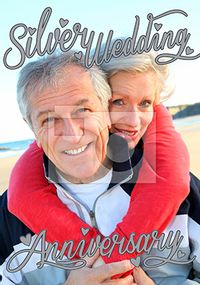 Tap to view Essentials - Anniversary Card Silver Photo Upload