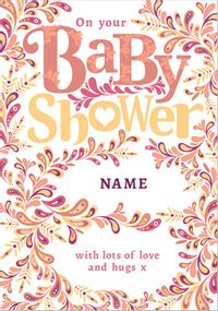 Tap to view Folklore - Baby Shower Card Love & Hugs
