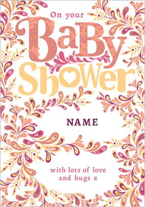 Folklore - Baby Shower Card Love & Hugs
