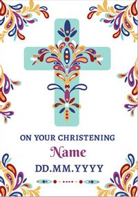 Folklore - Christening Card Cross