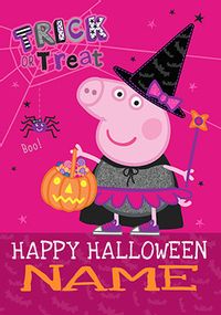 Peppa Pig Personalised Halloween Card