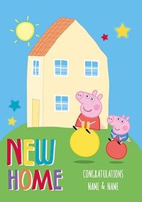 Tap to view Peppa Pig - New Home Personalised Card