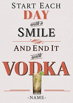 End your day with Vodka Card