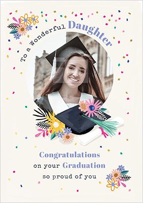 Daughter Graduation Photo Card