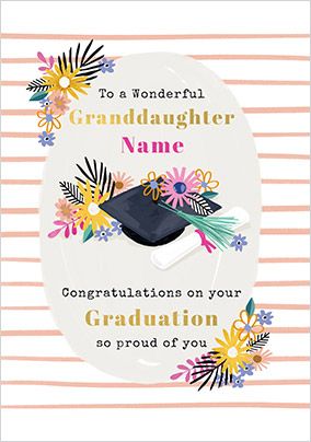 Granddaughter Graduation Personalised Card