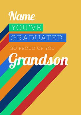 Grandson Graduation personalised Card