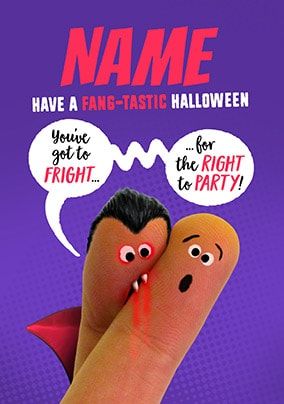 Fang-Tastic Halloween Personalised Card