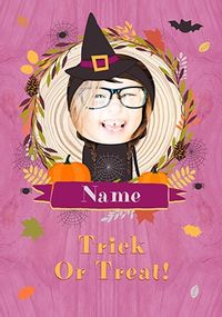 Trick Or Treat Photo Halloween Card