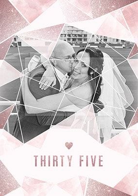 Thirty-Five Years Photo Anniversary Card