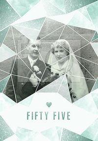 Fifty-Five Years Photo Anniversary Card