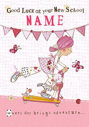 Emily Button - New School Personalised Card