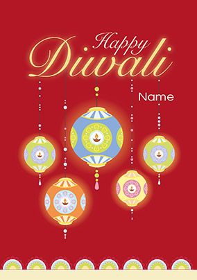Happy Diwali Lights Personalised Card