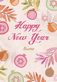 Happy New Year Fruit Personalised Card