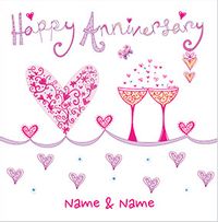 Tap to view Mint - Happy Anniversary Clink Card