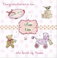 Tap to view Prestige New Baby Girl Card
