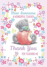 A Wonderful Teacher Thank You Card - Me To You