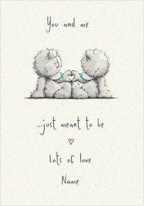 Me To You - You & Me Personalised Anniversary Card