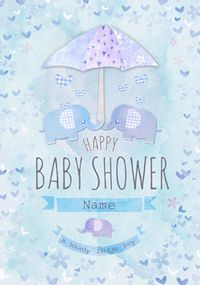 Button Nose - Baby Shower Card Little Boy