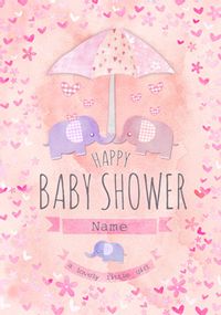 Tap to view Button Nose - Baby Shower Card Little Girl