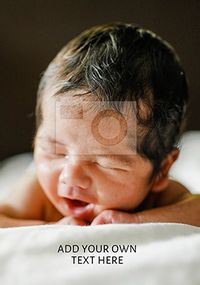 Tap to view New Baby Full Photo portrait Card