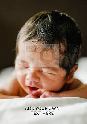 New Baby Full Photo portrait Card