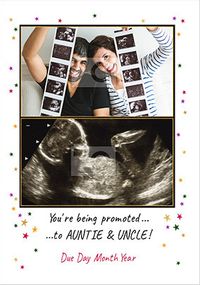 Tap to view Promoted to Auntie & Uncle New Baby photo Card