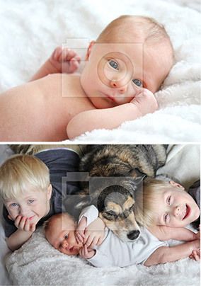 New Baby 2 Photo portrait Card