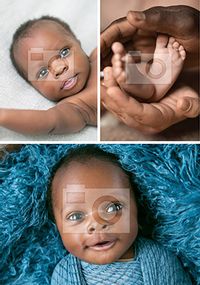 New Baby 3 Photo portrait Card