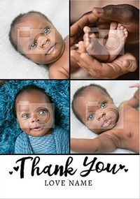 Tap to view New Baby 4 Photo Thank You Card