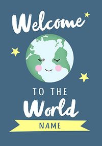 Welcome New Baby Personalised Card