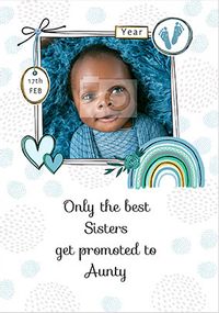 Promoted to Aunty New Baby Photo Card
