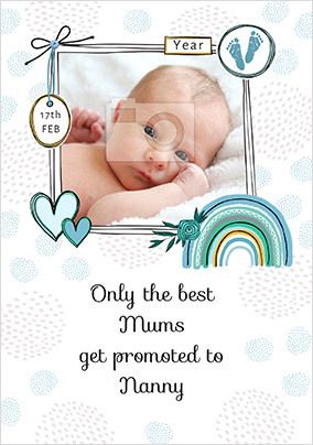 Promoted to Nanny New Baby Photo Card